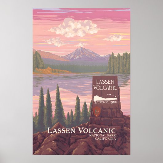 ラッセン火山国立公園の旅行ポスター ポスター (正面)