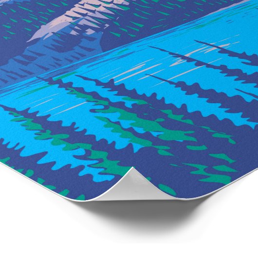 ラッセン火山国立公園イラストレーション旅行 ポスター (角)