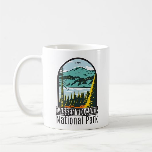 ラッセン火山国立公園カリフォルニアヴィンテージ コーヒーマグカップ (左)
