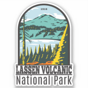 ラッセン火山国立公園カリフォルニアヴィンテージ シール