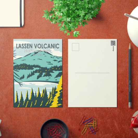 ラッセン火山国立公園カリフォルニアヴィンテージ ポストカード