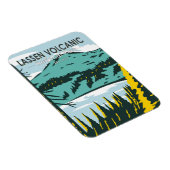 ラッセン火山国立公園カリフォルニアヴィンテージ マグネット (右側)