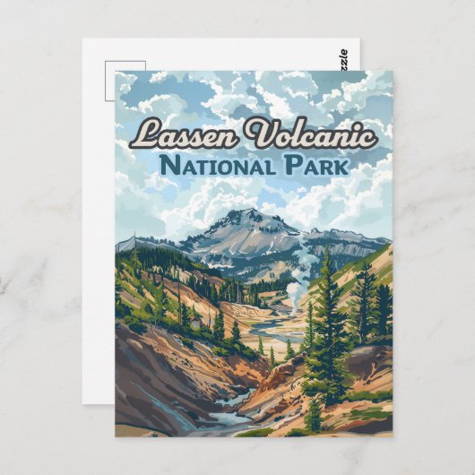 ラッセン火山国立公園カリフォルニア火山 ポストカード (正面/裏面)