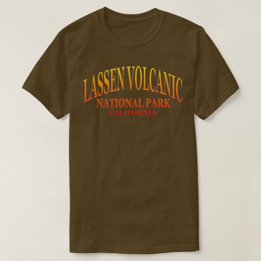 ラッセン火山国立公園カリフォルニア Tシャツ (デザイン正面)