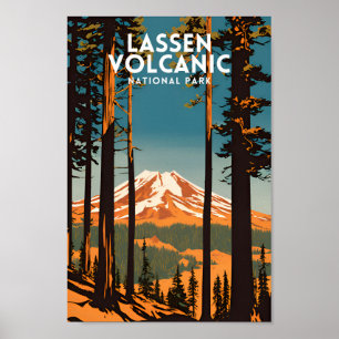ラッセン火山国立公園ヴィンテージ ポスター