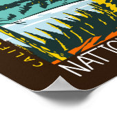 ラッセン火山国立公園動揺してヴィンテージ ポスター (角)