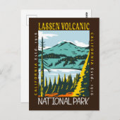 ラッセン火山国立公園動揺してヴィンテージ ポストカード (正面/裏面)