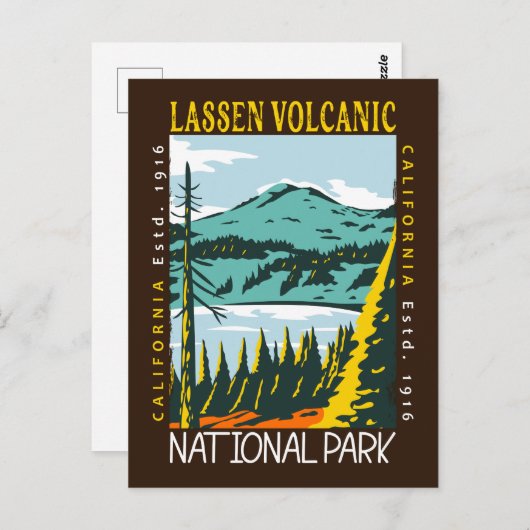 ラッセン火山国立公園動揺してヴィンテージ ポストカード (正面/裏面)