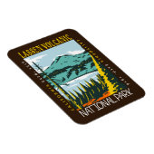 ラッセン火山国立公園動揺してヴィンテージ マグネット (右側)