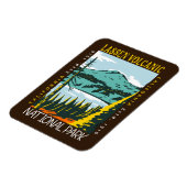 ラッセン火山国立公園動揺してヴィンテージ マグネット (左側)