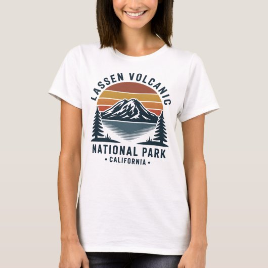 ラッセン火山国立公園山ヴィンテージカル Tシャツ (正面)