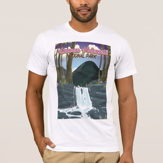 ラッセン火山国立公園旅行ポスター Tシャツ (正面)