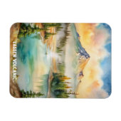 ラッセン火山国立公園水絵画色の マグネット (横)