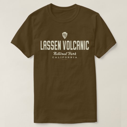 ラッセン火山国立公園1916アロードタン Tシャツ (デザイン正面)
