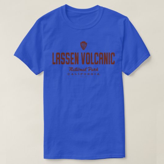 ラッセン火山国立公園1916アロードブラウン Tシャツ (デザイン正面)