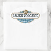 ラッセン火山国立公園 楕円形シール (バッグ)