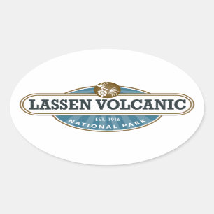 ラッセン火山国立公園 楕円形シール