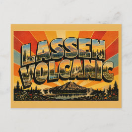 ラッセン火山 カリフォルニア ピーク レイク フォレスト アート ポストカード