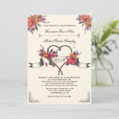 ラッソのまわりにマイハート結婚式招待状 招待状 (スタンド正面)