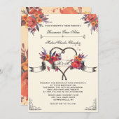 ラッソのまわりにマイハート結婚式招待状 招待状 (正面/裏面)