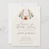 ラッソーいくつかの愛のフローラ西の馬蹄写真 招待状 (正面)