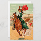 ラッソーハートヴィンテージバレンタイン 便箋 (正面/裏面)