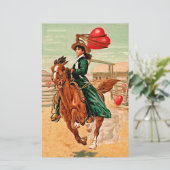 ラッソーハートヴィンテージバレンタイン 便箋 (スタンド正面)