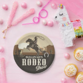 ラッソー ローピング ラウンドアップ 追加名 ウエスタン ロデオ ショー ペーパープレート (パーティー)