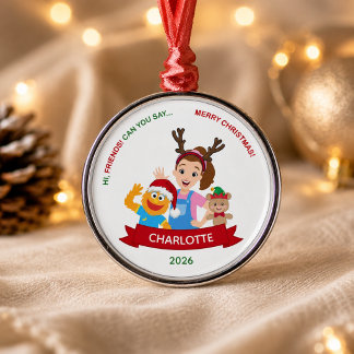 ラッチェル先生のオリジナル幼児用クリスマスオーナメント メタルオーナメント