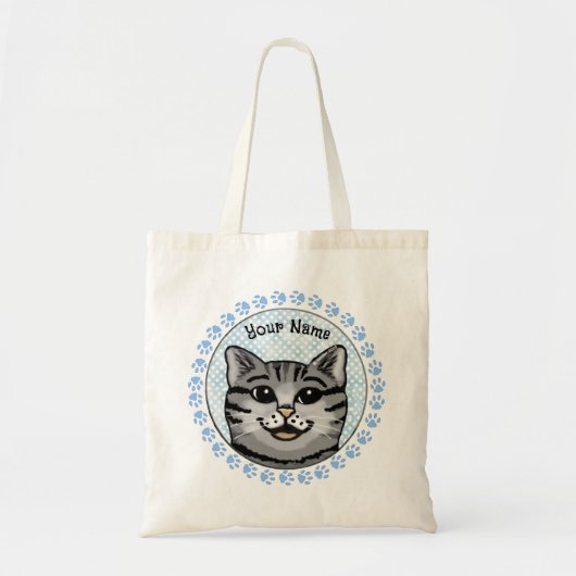 ラッツィー 猫の顔  トートバッグ (正面)