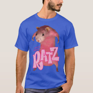 ラッツピンク長いミームおもしろいマウスのコスチューム醜いクリス Tシャツ