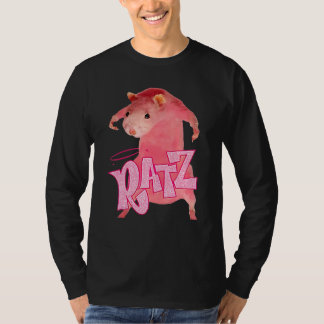 ラッツ かわいいピンクのネズミ Tシャツ