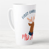 ラッテ新婚夫婦として過ごす初めてのクリスマス カフェラテマグ (左アングル)