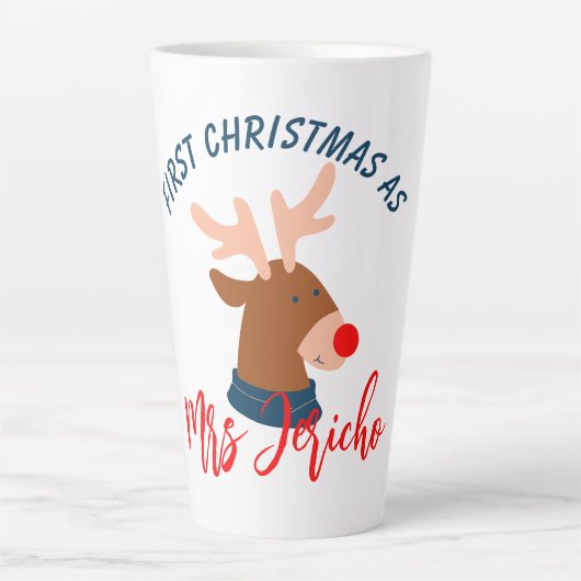 ラッテ新婚夫婦として過ごす初めてのクリスマス カフェラテマグ (正面)