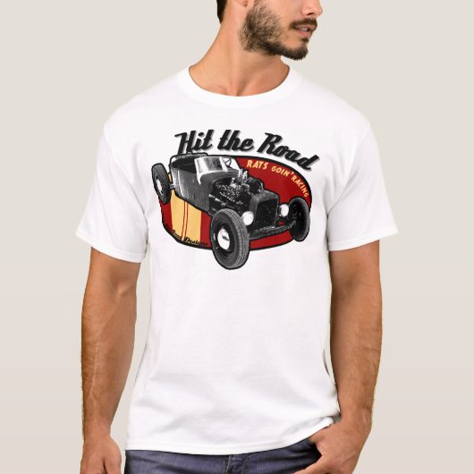 ラットがレースする Tシャツ (正面)