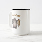 ラットが好きな猫 ツートーンマグカップ (正面左)