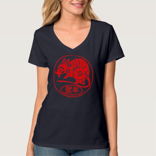 ラットのティーの年 Tシャツ (正面)