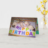 ラットのバースデー・カード! v2 カード (黄色い花)