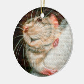 ラットのメリークリスマスのオーナメント セラミックオーナメント (左)