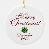 ラットのメリークリスマスのオーナメント セラミックオーナメント (裏面)