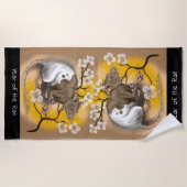 ラットの中国人の(占星術の)十二宮図の年 ビーチタオル (正面)