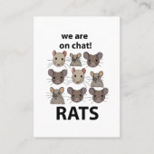 ラットの動物はチャット中のラおもしろいット 名刺 (正面)