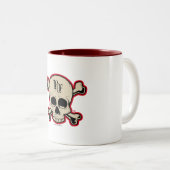 ラットの工場"スカルn"はマグの骨を抜きます ツートーンマグカップ (正面右)