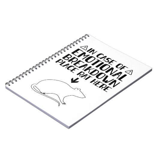 ラットの感情崩壊|ねずみのペットたちの贈り物 ノートブック (左側)