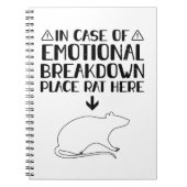 ラットの感情崩壊|ねずみのペットたちの贈り物 ノートブック (正面)