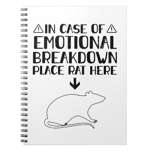ラットの感情崩壊|ねずみのペットたちの贈り物 ノートブック (正面)