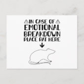 ラットの感情破壊 |ねずみのペットの贈り物 ポストカード (正面)