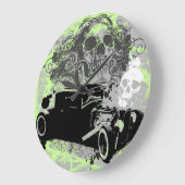 ラットの棒のスカルの時計 ラージ壁時計 (傾斜)