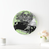 ラットの棒のスカルの時計 ラージ壁時計 (ホーム)