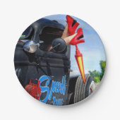 ラットの棒のトラックのロカビリーのベティのピンナップを引く速度 ペーパープレート (正面)